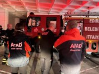 Edirne'de hastanede çıkan yangına müdahale ediliyor