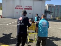 Erzurum'da ambulans helikopter solunum sıkıntısı çeken hasta için havalandı