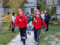 Van YYÜ Dursun Odabaş Tıp Merkezi'nde afet tatbikatı yapıldı