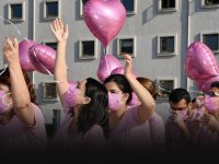 Banaz'da meme kanseri farkındalık yürüyüşü