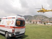 Ambulans helikopter, prematüre bebek için havalandı